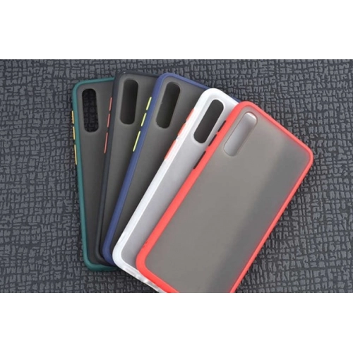 Samsung Galaxy A30s Kılıf Exlusive Arkası Mat Tam Koruma Darbe Emici - Beyaz