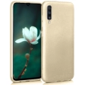 Samsung Galaxy A30s Kılıf İnce Soft Mat Renkli Esnek Silikon Kapak - Gold
