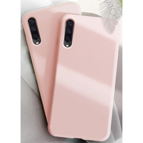 Samsung Galaxy A30s Kılıf Liquid Serisi İçi Kadife İnci Esnek Silikon Kapak - Siyah