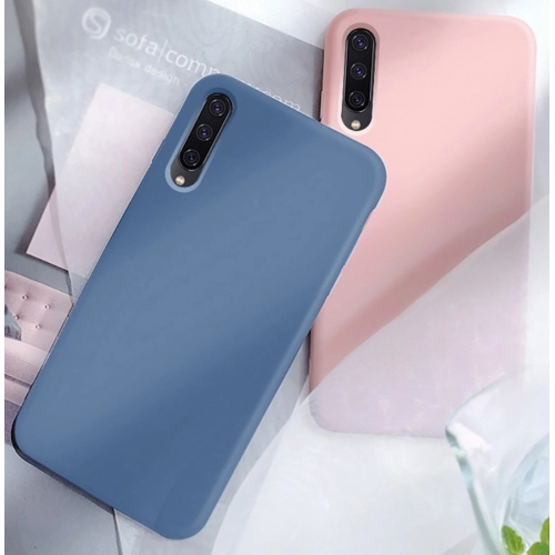 Samsung Galaxy A30s Kılıf Liquid Serisi İçi Kadife İnci Esnek Silikon Kapak - Siyah