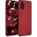Samsung Galaxy A31 Kılıf İnce Soft Mat Renkli Esnek Silikon Kapak - Kırmızı