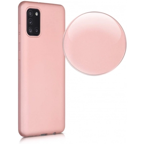 Samsung Galaxy A31 Kılıf İnce Soft Mat Renkli Esnek Silikon Kapak - Siyah