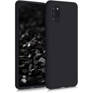 Samsung Galaxy A31 Kılıf İnce Soft Mat Renkli Esnek Silikon Kapak - Siyah
