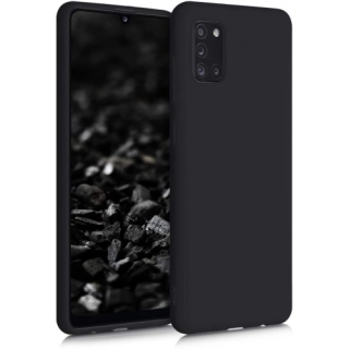 Samsung Galaxy A31 Kılıf İnce Soft Mat Renkli Esnek Silikon Kapak - Siyah