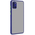 Samsung Galaxy A31 Kılıf Kamera Korumalı Arkası Şeffaf Mat Silikon Kapak - Lacivert