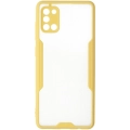 Samsung Galaxy A31 Kılıf Renkli Silikon Kamera Lens Korumalı Şeffaf Parfe Kapak - Sarı