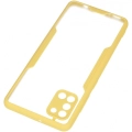 Samsung Galaxy A31 Kılıf Renkli Silikon Kamera Lens Korumalı Şeffaf Parfe Kapak - Sarı