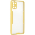 Samsung Galaxy A31 Kılıf Renkli Silikon Kamera Lens Korumalı Şeffaf Parfe Kapak - Sarı