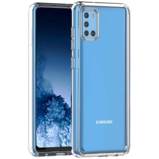 Samsung Galaxy A31 Kılıf Korumalı Kenarları Silikon Arkası Sert Coss Kapak  - Şeffaf