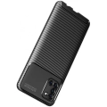 Samsung Galaxy A31 Kılıf Silikon Parmak İzi Bırakmayan Karbon Soft Negro Kapak - Siyah