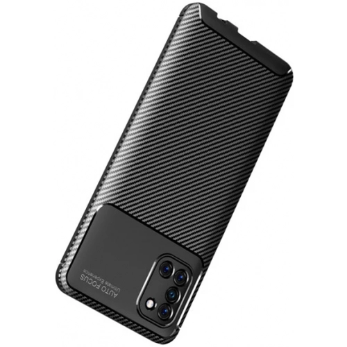 Samsung Galaxy A31 Kılıf Silikon Parmak İzi Bırakmayan Karbon Soft Negro Kapak - Siyah