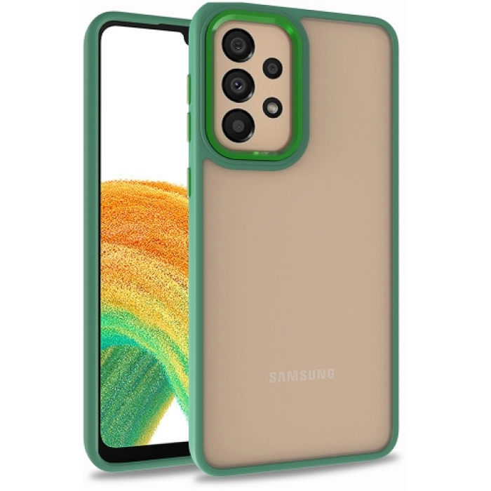 Samsung Galaxy A32 4G Kılıf Electro Silikon Renkli Flora Kapak - Yeşil