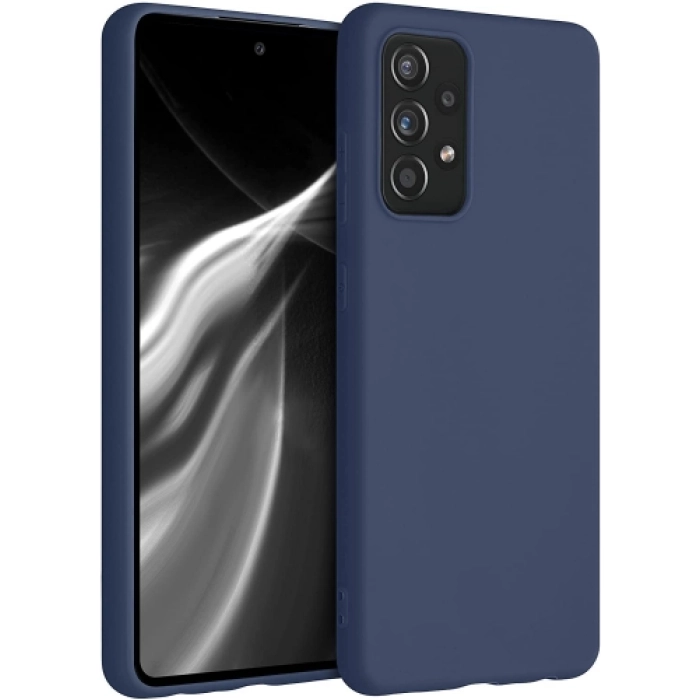 Samsung Galaxy A32 4G Kılıf İnce Soft Mat Renkli Esnek Silikon Kapak - Lacivert