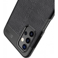 Samsung Galaxy A32 4G Kılıf Deri Görünümlü Lüks Parmak İzi Bırakmaz Niss Silikon Kapak - Siyah