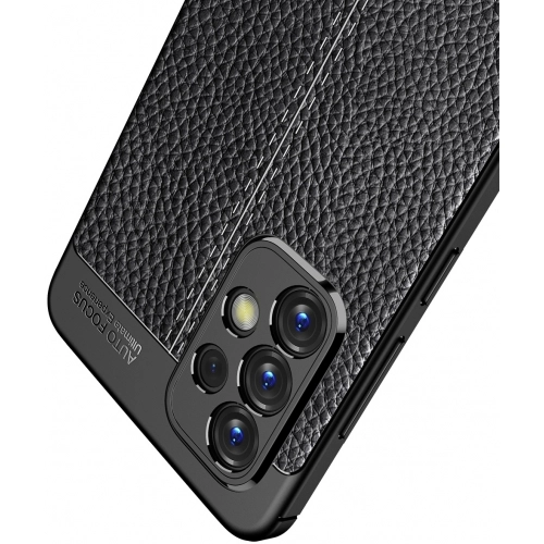 Samsung Galaxy A33 5G Kılıf Deri Görünümlü Lüks Parmak İzi Bırakmaz Niss Silikon Kapak - Lacivert