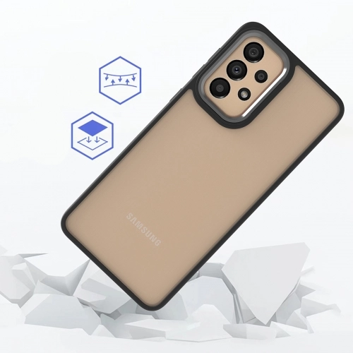 Samsung Galaxy A33 5G Kılıf Electro Silikon Renkli Flora Kapak - Siyah