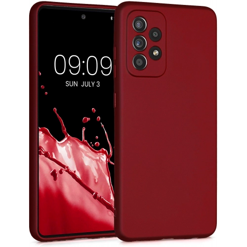 Samsung Galaxy A33 5G Kılıf İnce Soft Mat Renkli Esnek Silikon Kapak - Kırmızı