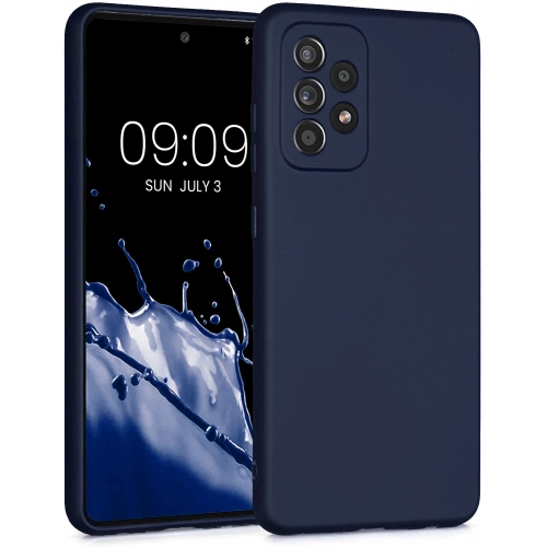 Samsung Galaxy A33 5G Kılıf İnce Soft Mat Renkli Esnek Silikon Kapak - Lacivert