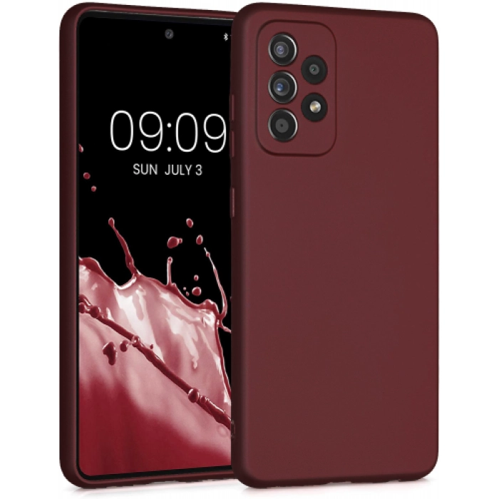 Samsung Galaxy A33 5G Kılıf İnce Soft Mat Renkli Esnek Silikon Kapak - Mürdüm