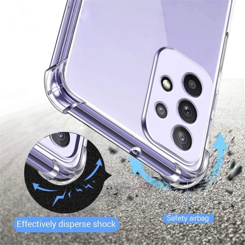 Samsung Galaxy A33 5G Kılıf Silikon Köşe Korumalı Airbag Darbe Emici Kapak - Şeffaf