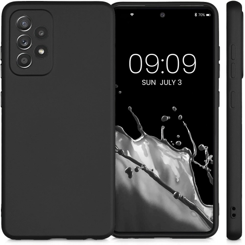 Samsung Galaxy A33 5G Kılıf Silikon Mat Esnek Kamera Korumalı Biye Kapak - Siyah