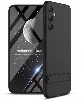 Samsung Galaxy A34 Kılıf 3 Parçalı Standlı 360 Tam Korumalı Rubber AYS Kapak  - Siyah