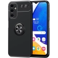 Samsung Galaxy A34 Kılıf Renkli Silikon Yüzüklü Standlı Auto Focus Ravel Kapak - Siyah
