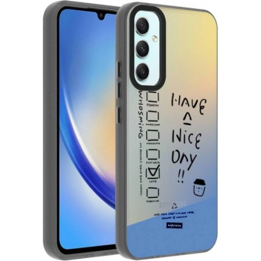 Samsung Galaxy A34 Kılıf Desenli Zore Dragon Sert Kapak - Have