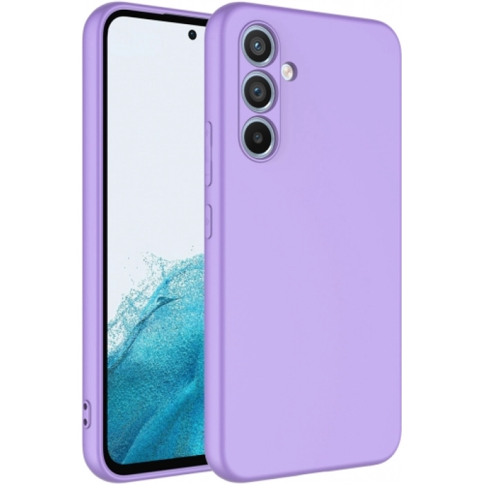 Samsung Galaxy A34 Kılıf İçi Kadife Mat Mara Lansman Silikon Kapak  - Lila