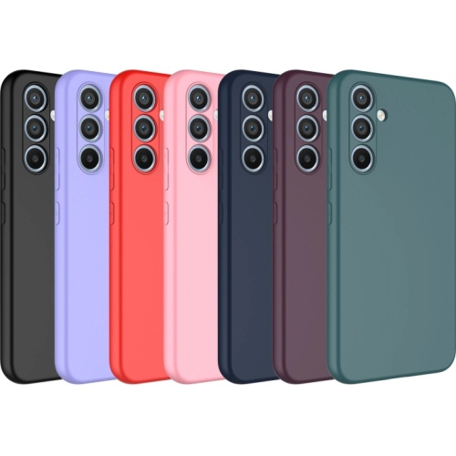 Samsung Galaxy A34 Kılıf İçi Kadife Mat Mara Lansman Silikon Kapak - Siyah