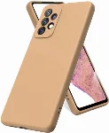 Samsung Galaxy A34 Kılıf İçi Kadife Mat Mara Lansman Silikon Kapak  - Turuncu