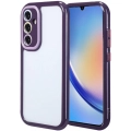 Samsung Galaxy A34 Kılıf Kamera Korumalı Renkli Kenar ve Çerçeve Tasarımlı Vitamin Kapak - Koyu Mor