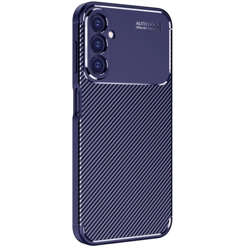 Samsung Galaxy A34 Kılıf Silikon Parmak İzi Bırakmayan Karbon Soft Negro Kapak - Lacivert