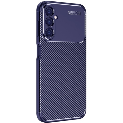 Samsung Galaxy A34 Kılıf Silikon Parmak İzi Bırakmayan Karbon Soft Negro Kapak - Lacivert