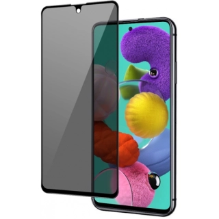 Samsung Galaxy A34 Kırılmaz Cam 5D Ekran Koruyucu Karartmalı Hayalet Cam Privacy Tam Kapatan - Siyah