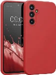 Samsung Galaxy A35 Kılıf İnce Mat Esnek Silikon - Kırmızı