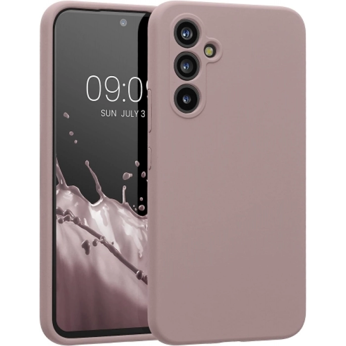 Samsung Galaxy A35 Kılıf İnce Soft Mat Renkli Esnek Silikon Kapak - Rose Gold