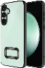 Samsung Galaxy A35 Kılıf Kamera Korumalı Silikon Logo Açık Omega Kapak - Siyah