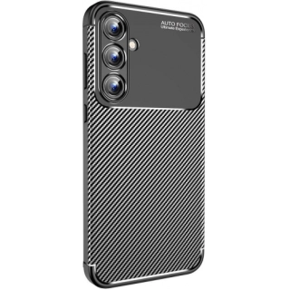 Samsung Galaxy A35 Kılıf Silikon Parmak İzi Bırakmayan Karbon Soft Negro Kapak - Siyah