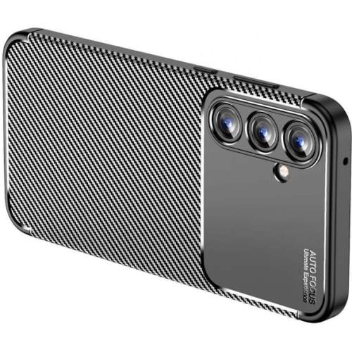 Samsung Galaxy A35 Kılıf Silikon Parmak İzi Bırakmayan Karbon Soft Negro Kapak - Siyah