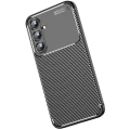 Samsung Galaxy A35 Kılıf Silikon Parmak İzi Bırakmayan Karbon Soft Negro Kapak - Siyah