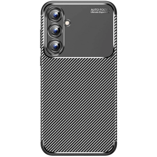 Samsung Galaxy A35 Kılıf Silikon Parmak İzi Bırakmayan Karbon Soft Negro Kapak - Siyah