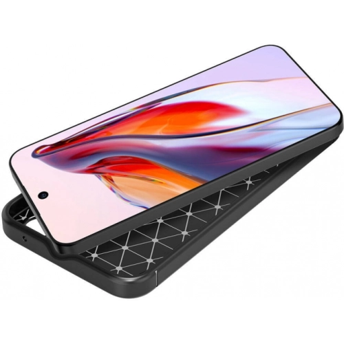 Samsung Galaxy A35 Kılıf Silikon Parmak İzi Bırakmayan Karbon Soft Negro Kapak - Siyah