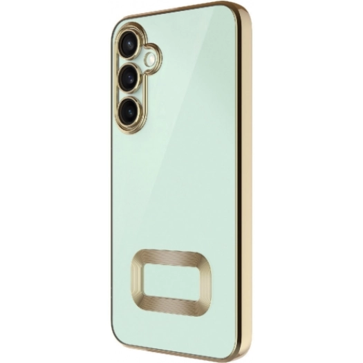 Samsung Galaxy A36 Kılıf Kamera Lens Korumalı Şeffaf Renkli Logo Gösteren Parlak Kapak - Gold