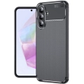 Samsung Galaxy A36 Kılıf Silikon Parmak İzi Bırakmayan Karbon Soft Negro Kapak - Siyah