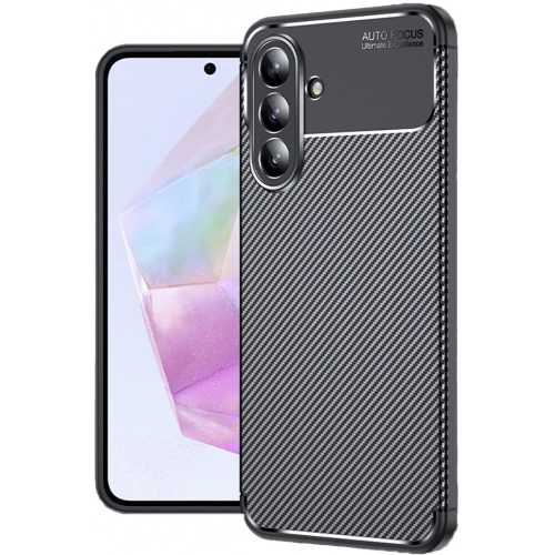 Samsung Galaxy A36 Kılıf Silikon Parmak İzi Bırakmayan Karbon Soft Negro Kapak - Siyah