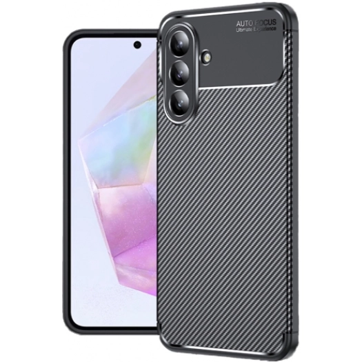 Samsung Galaxy A36 Kılıf Silikon Parmak İzi Bırakmayan Karbon Soft Negro Kapak - Siyah