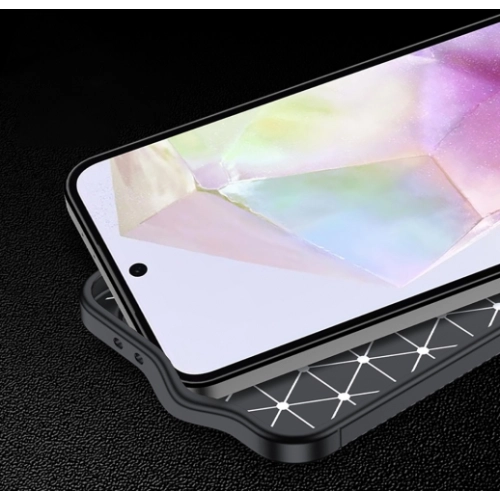 Samsung Galaxy A36 Kılıf Silikon Parmak İzi Bırakmayan Karbon Soft Negro Kapak - Siyah