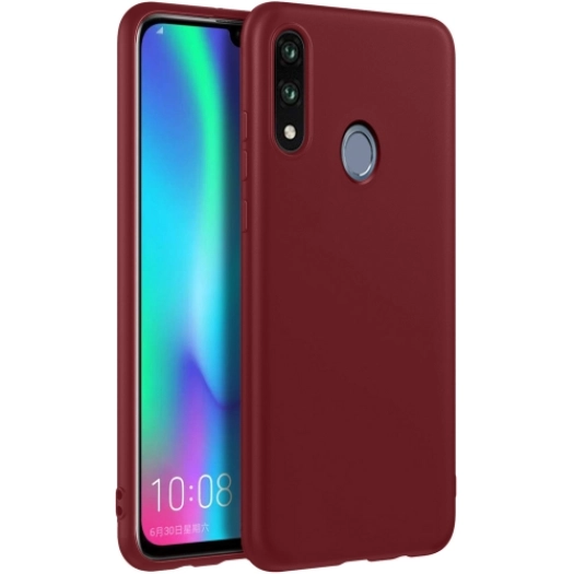 Samsung Galaxy A40 Kılıf İnce Soft Mat Renkli Esnek Silikon Kapak - Mürdüm