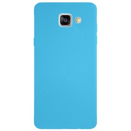Samsung Galaxy A5 2016 Kılıf İnce Soft Mat Renkli Esnek Silikon Kapak - Mavi